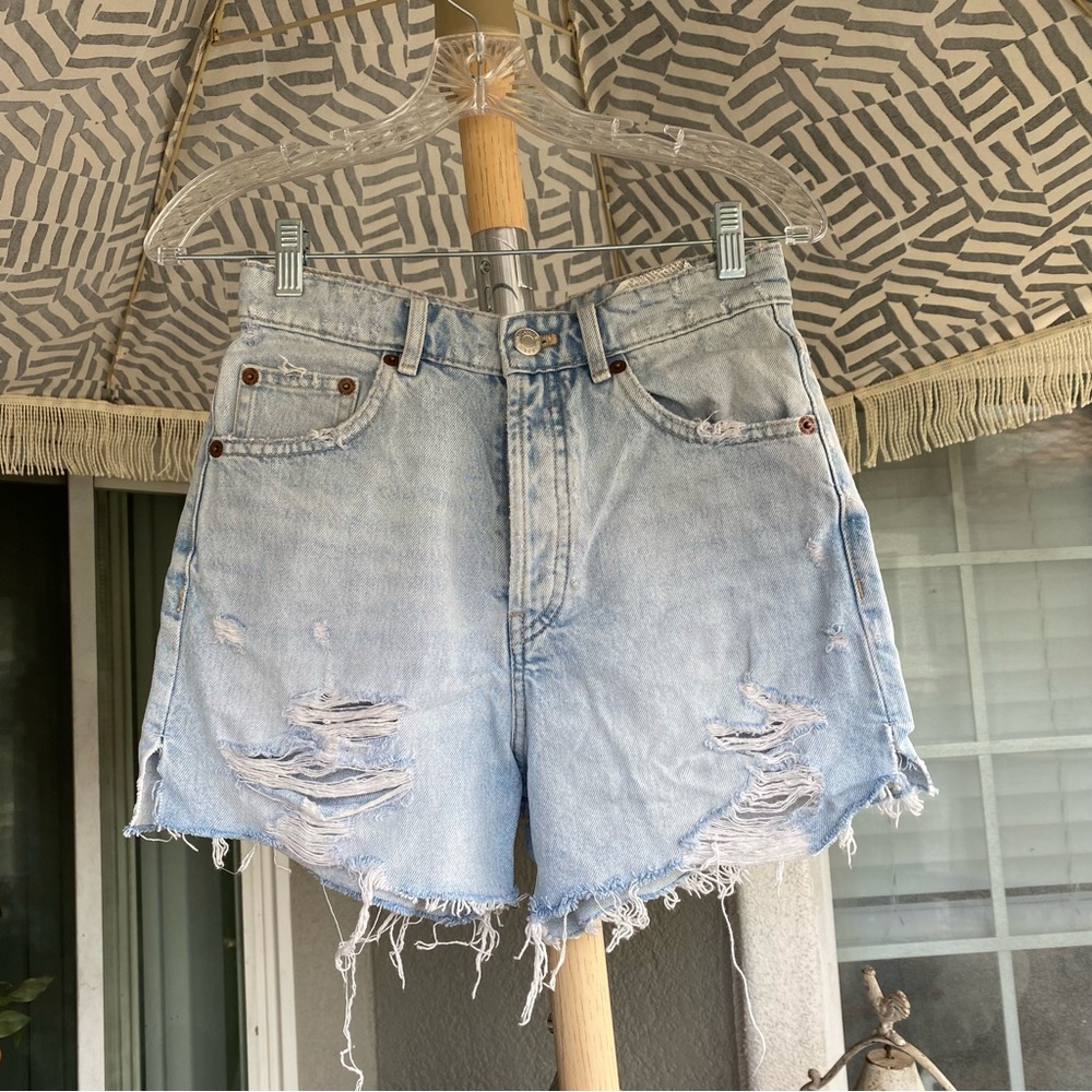Zara high waisted denim shorts